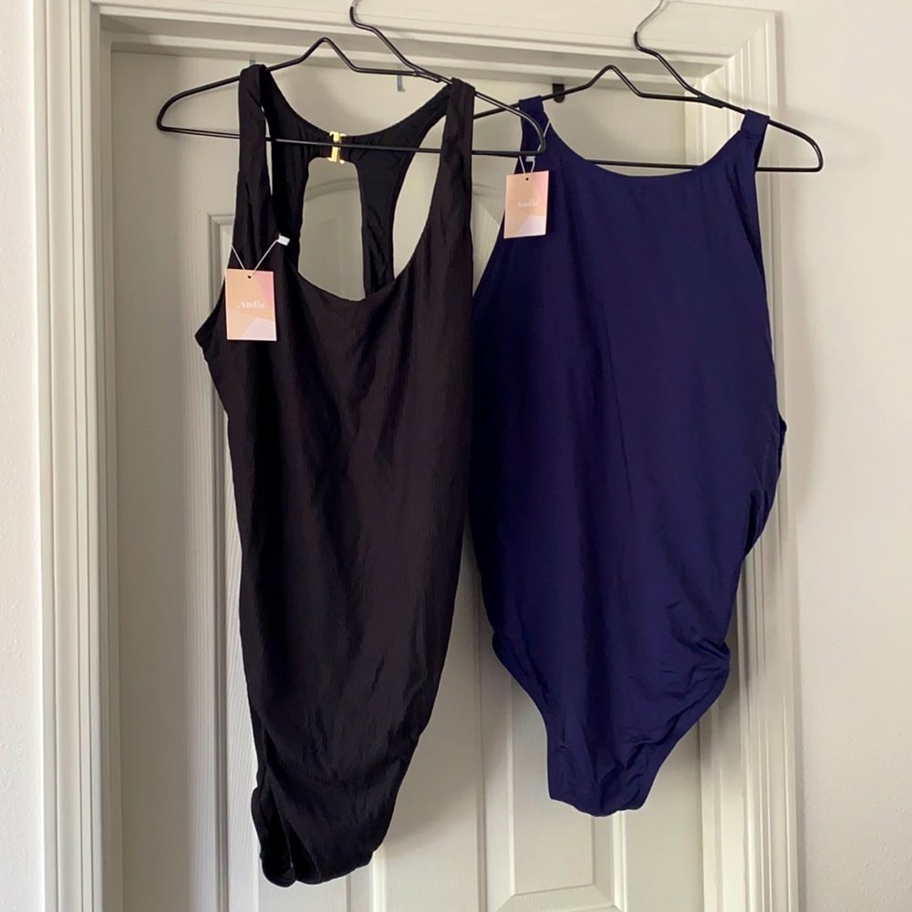 Two 3X NWT Andie Swim Plus size swimsuit onepieces